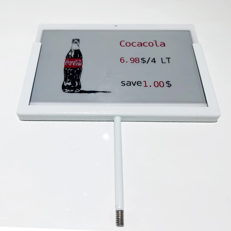 7.3 インチ電子値札金属ネジ取り付けコカコーラスタイル