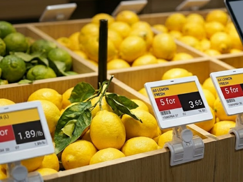 価格設定ミスを削減し、労働力を回収する食料品店の棚表示システム